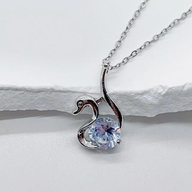 Crystal Stainless Steel Animal Pendant Necklace Jewelry for Women