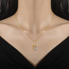 Crystal Stainless Steel Animal Pendant Necklace Jewelry for Women
