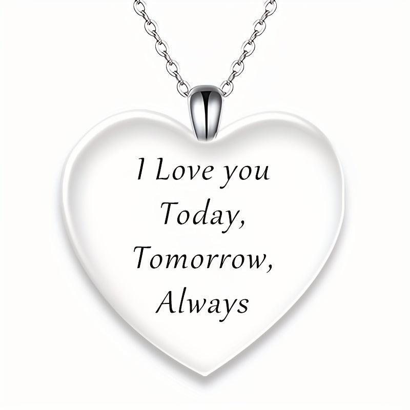 Heart Wolf Pendant Necklace For Children Daughter Gift