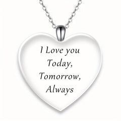 Heart Wolf Pendant Necklace For Children Daughter Gift