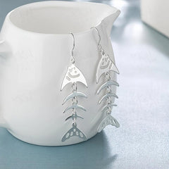 Women Fishbone Earrings Sweet Party Jewelry Birthday Gift