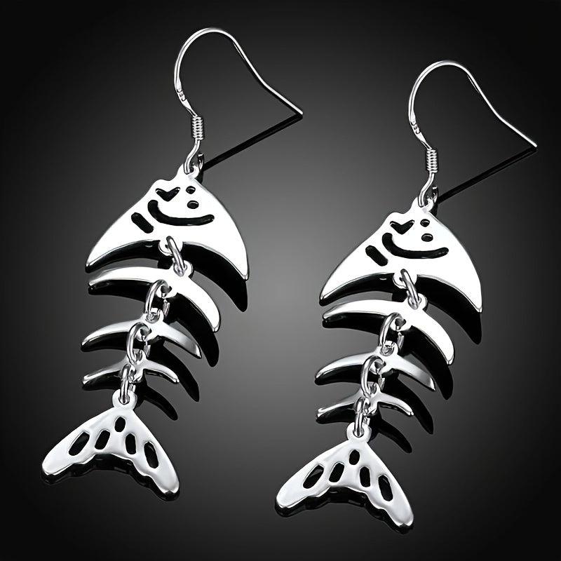 Women Fishbone Earrings Sweet Party Jewelry Birthday Gift