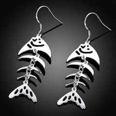 Women Fishbone Earrings Sweet Party Jewelry Birthday Gift