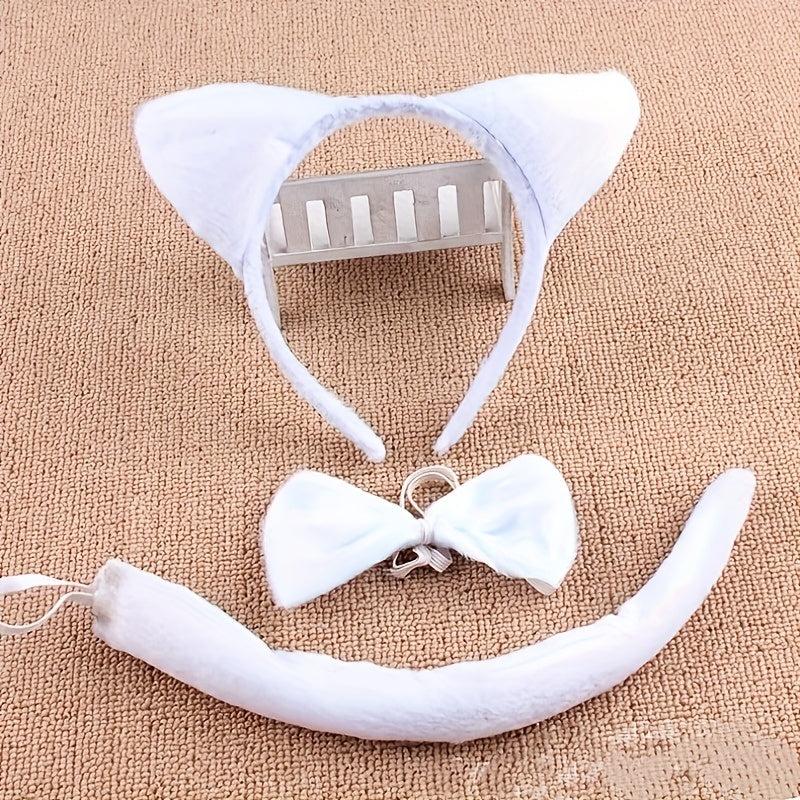 Cartoon Animal Headband Set - Rabbit Cat Pink Sheep