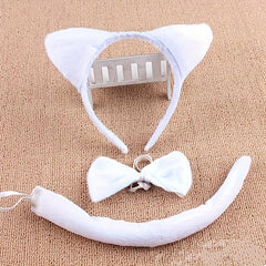 Cartoon Animal Headband Set - Rabbit Cat Pink Sheep