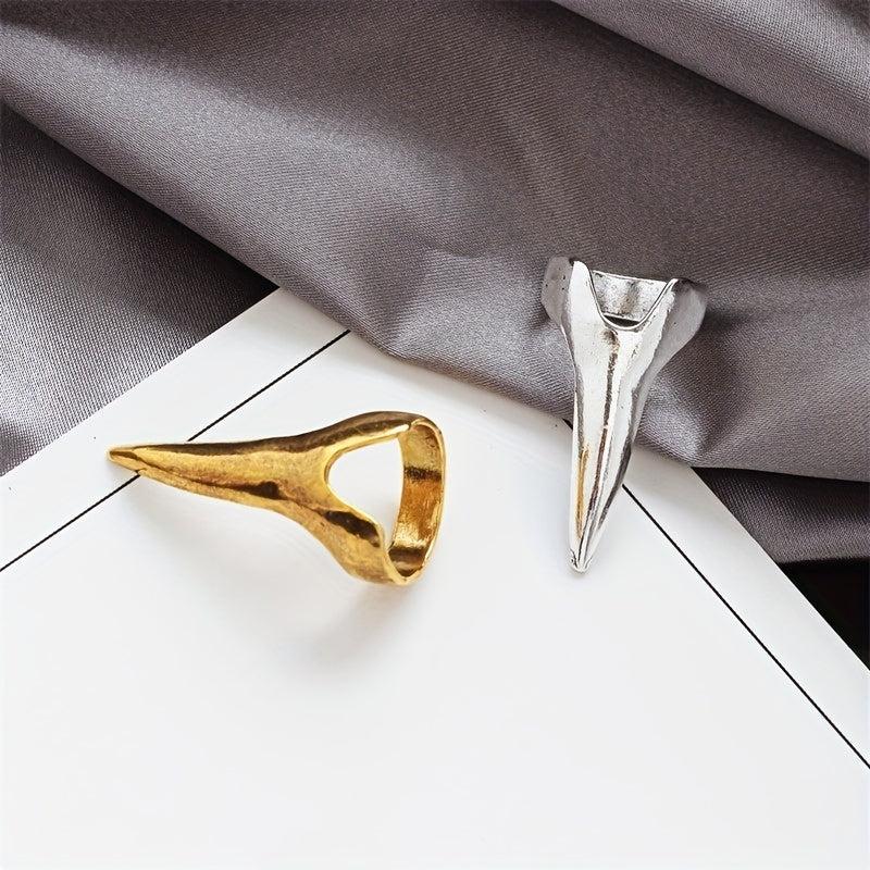 Punk Hip hop Long Nail Ring Retro Metal Funny Exaggerated Women's Ring