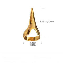 Punk Hip hop Long Nail Ring Retro Metal Funny Exaggerated Women's Ring