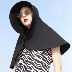Women's Sun Protection Large Brim Bucket Hat Face Covering