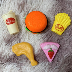 Kids Burger Fries Set Pretend Play Food Realistic Toy