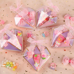 6Pcs Girls Jewelry Princess Dress Up Set Girls Artificial Diamond Cartoon Rings