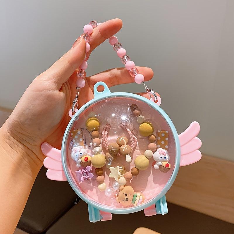Princess Hair Accessories Set with Hair Clips & Necklace