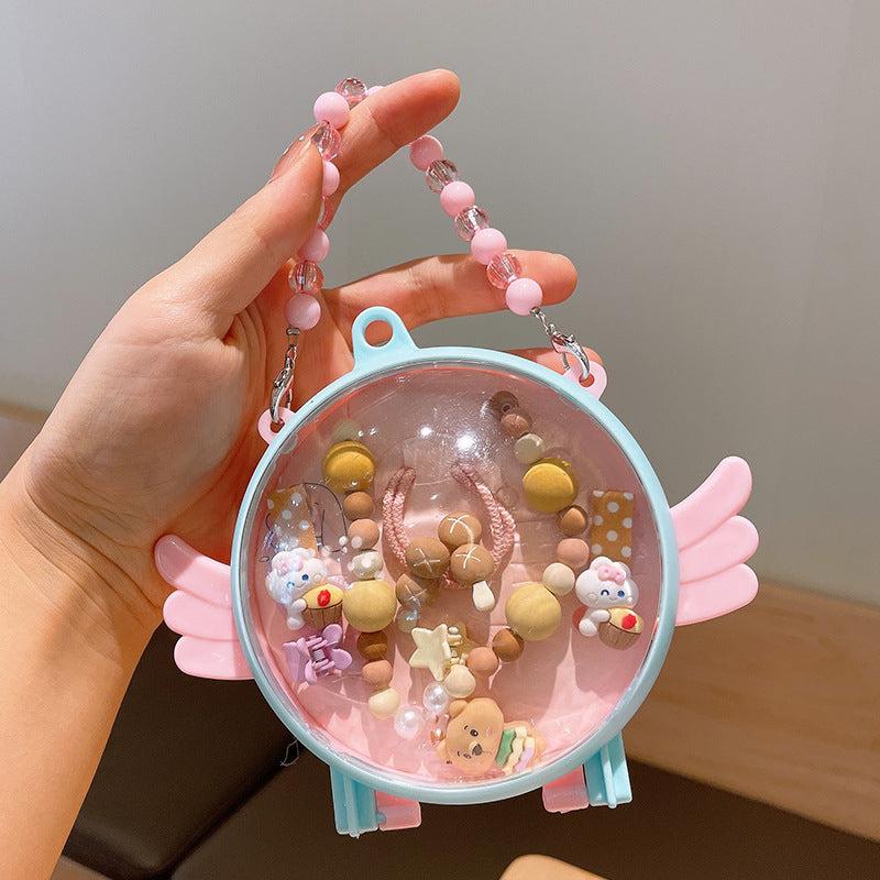 Princess Hair Accessories Set with Hair Clips & Necklace