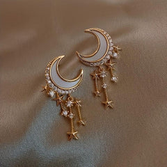 Star Moon Year Internet Celebrity Stud Earrings