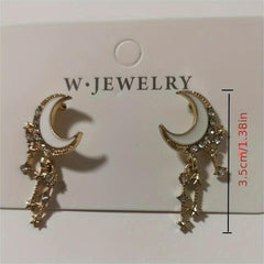 Star Moon Year Internet Celebrity Stud Earrings