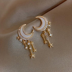 Star Moon Year Internet Celebrity Stud Earrings