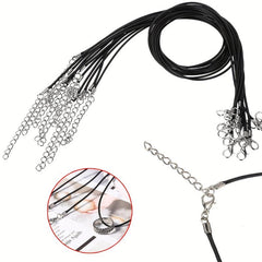 100 Pieces 1.5mm Wax Thread Leather Rope Necklace Lanyard Pendant Rope