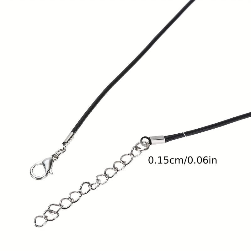 100 Pieces 1.5mm Wax Thread Leather Rope Necklace Lanyard Pendant Rope