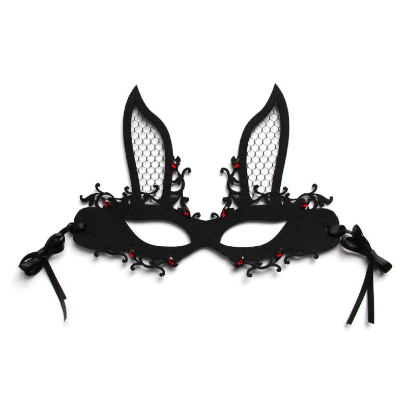 Halloween Easter Masquerade Nightclub Lace Bunny Ears Rabbit Mask