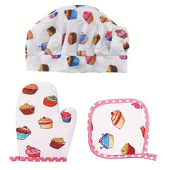 Kids Cooking & Baking Kit Chef Set Kitchen Playset