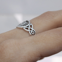 Bohemian Moon & Sun Ring for Women