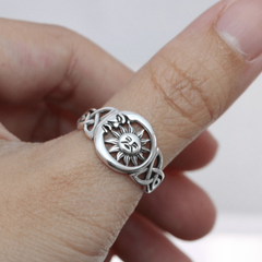 Bohemian Moon & Sun Ring for Women