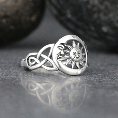 Bohemian Moon & Sun Ring for Women