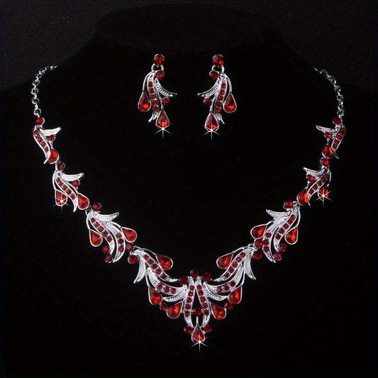 Red Diamond Wedding Set for Bride