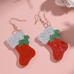 Christmas Socks Earrings for Women
