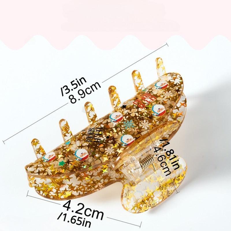 Acrylic Christmas Series Sparkling Stars Hair Clip