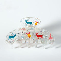 Acrylic Christmas Series Sparkling Stars Hair Clip