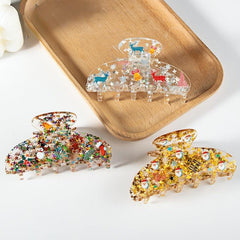 Acrylic Christmas Series Sparkling Stars Hair Clip