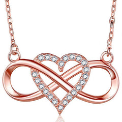 Infinity Heart Pendant Necklace for Men - Holiday Birthday Gift