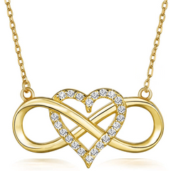 Infinity Heart Pendant Necklace for Men - Holiday Birthday Gift
