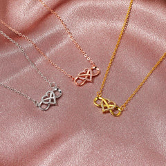 Infinity Heart Pendant Necklace for Men - Holiday Birthday Gift