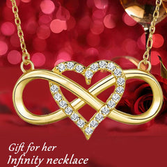 Infinity Heart Pendant Necklace for Men - Holiday Birthday Gift