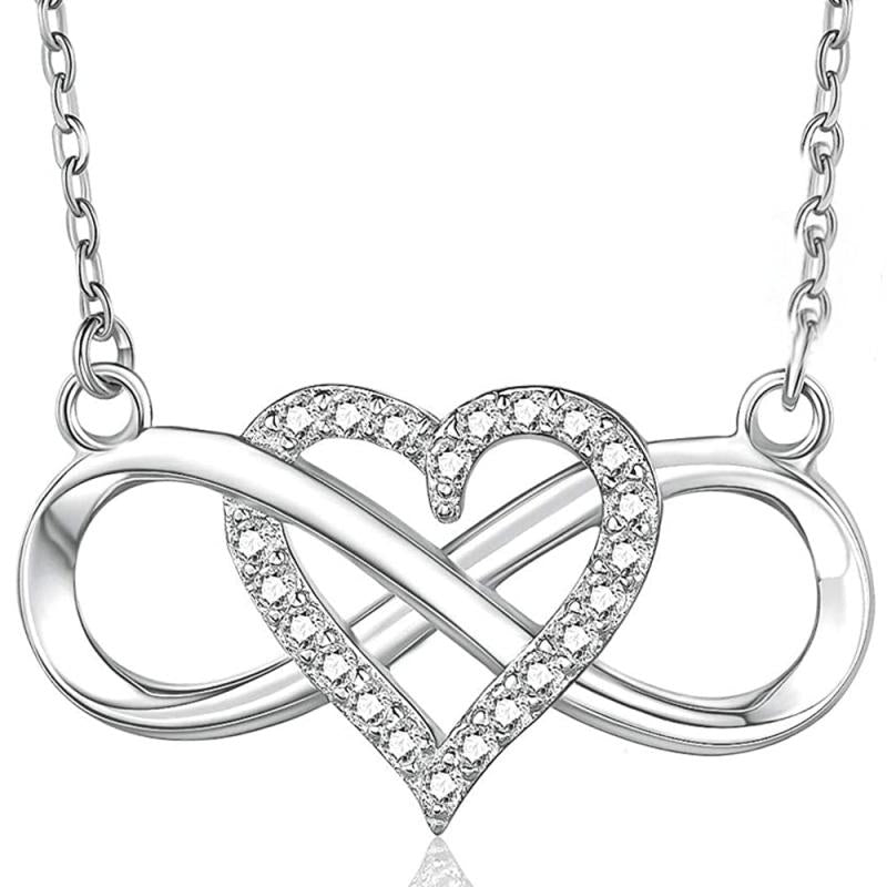 Infinity Heart Pendant Necklace for Men - Holiday Birthday Gift