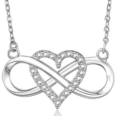 Infinity Heart Pendant Necklace for Men - Holiday Birthday Gift