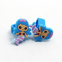 3pcs Kids Mermaid Silicone Rings, Sweet Design