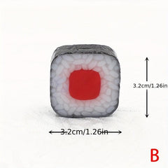Simulation Salmon Sushi Rice Ball Purple Vegetable Food Model
