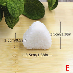 Simulation Salmon Sushi Rice Ball Purple Vegetable Food Model