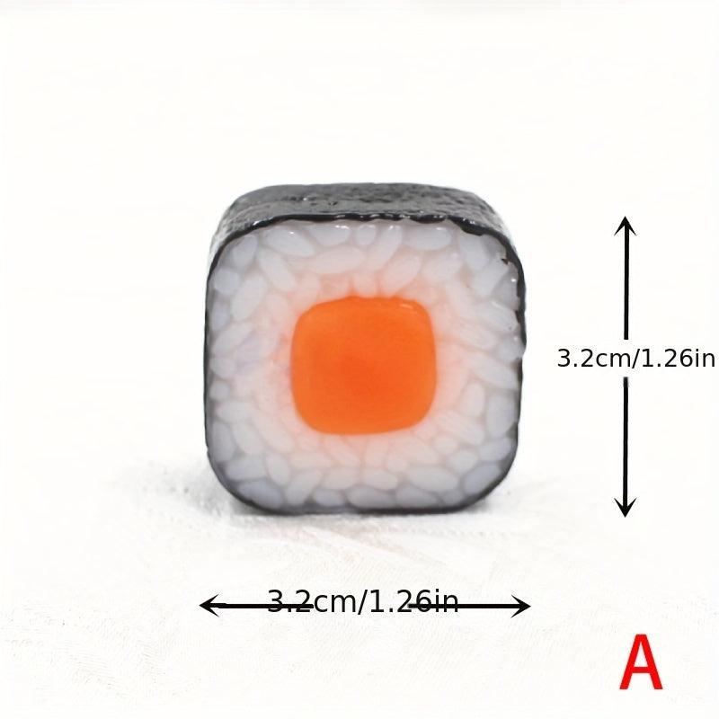 Simulation Salmon Sushi Rice Ball Purple Vegetable Food Model