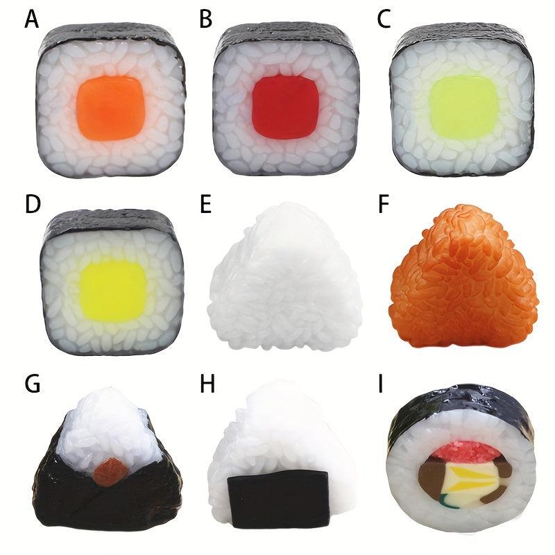 Simulation Salmon Sushi Rice Ball Purple Vegetable Food Model