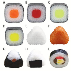 Simulation Salmon Sushi Rice Ball Purple Vegetable Food Model