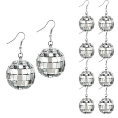 Vintage Disco Ball Dangle Earrings Round Drop Earrings