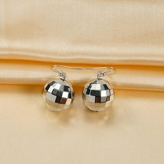 Vintage Disco Ball Dangle Earrings Round Drop Earrings