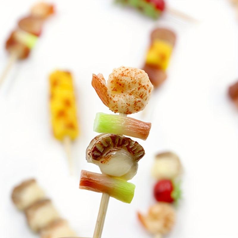 Mini Barbecue Skewer Toy Meat Model Japanese Style Hairpin Accessory