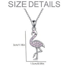 Flamingo Pendant Necklace Women Animal Jewelry Gift