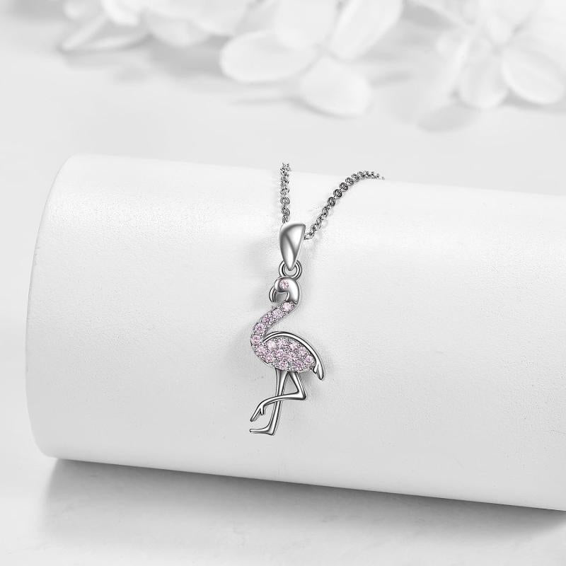 Flamingo Pendant Necklace Women Animal Jewelry Gift