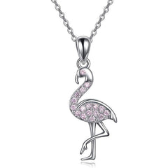 Flamingo Pendant Necklace Women Animal Jewelry Gift