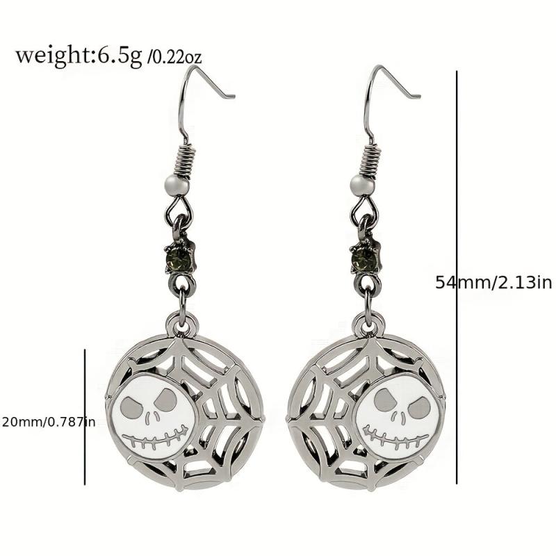 Christmas Gothic Party Skull Earrings